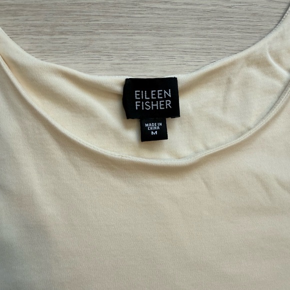 Eileen Fisher Stretch 100% Silk Tank in Ivory - Picture 4 of 9